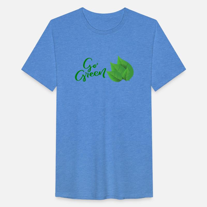"Go Green Handwritten Leaves Design"
