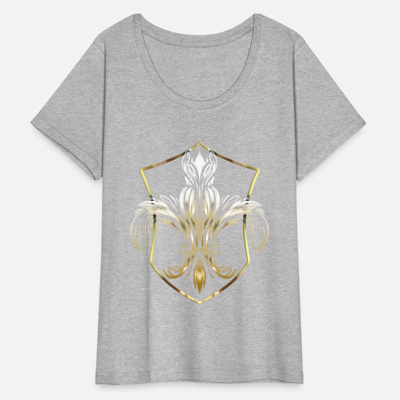 Golden Coat Of Arms With Fleur De Lis Mardi Gras