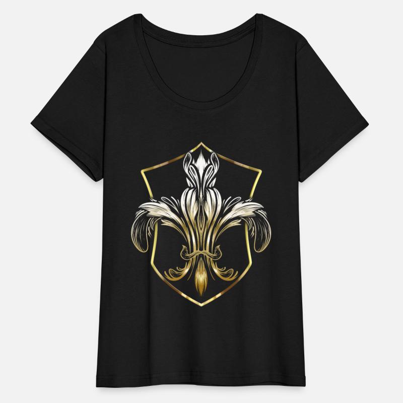Golden Coat Of Arms With Fleur De Lis Mardi Gras