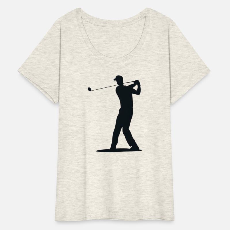 Golfer Tee Off Silhouette - Men's Design