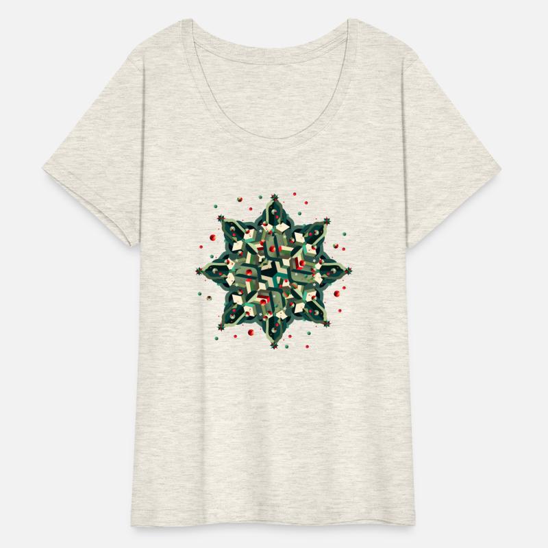 great Christmas star in a geometric style