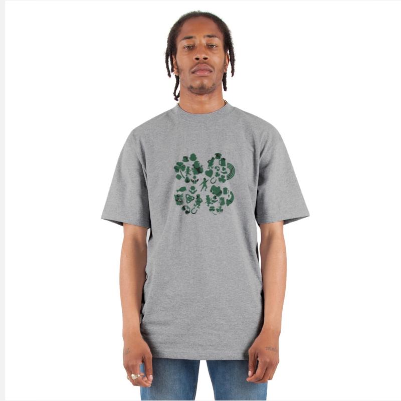 Green 4-Leaf Clover Collage graphic Design