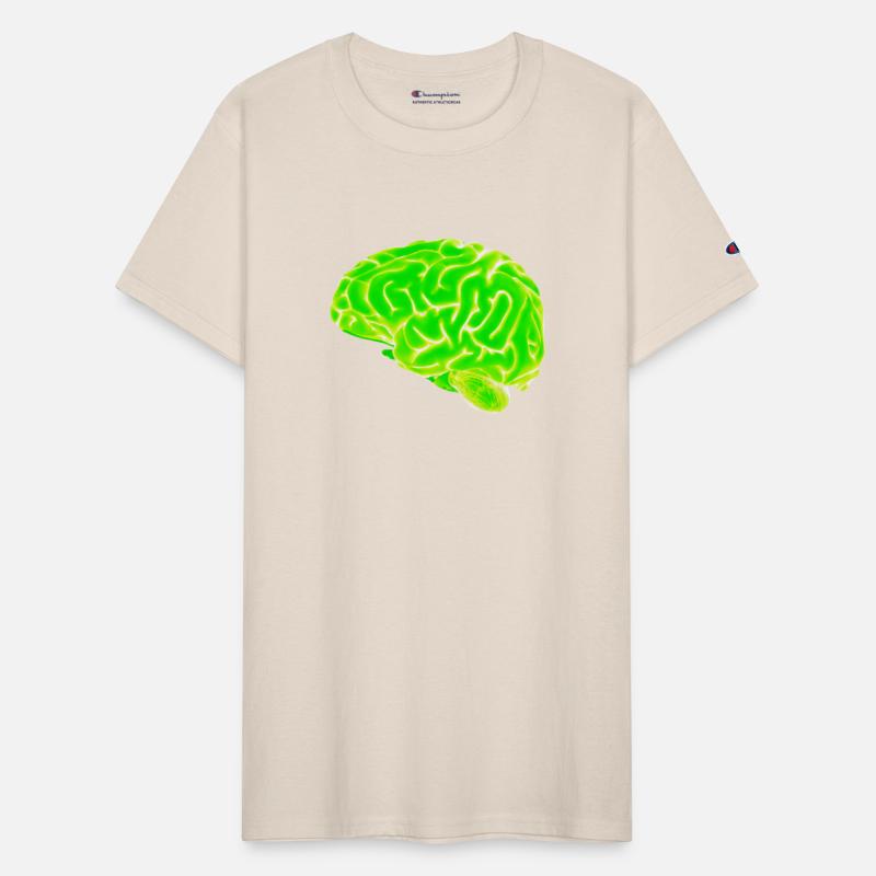 green neon brain