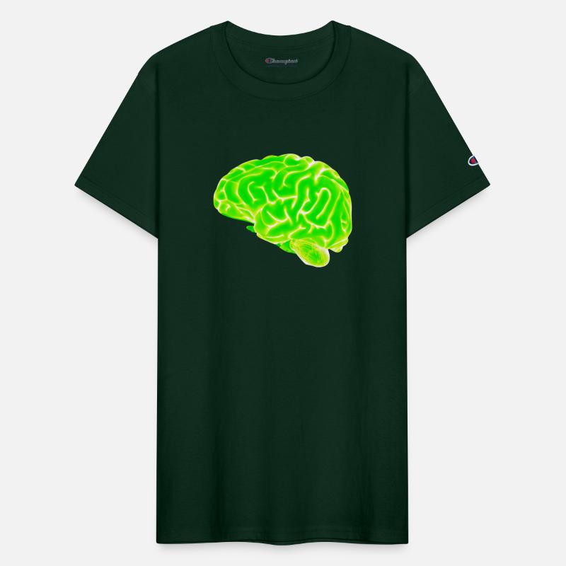 green neon brain