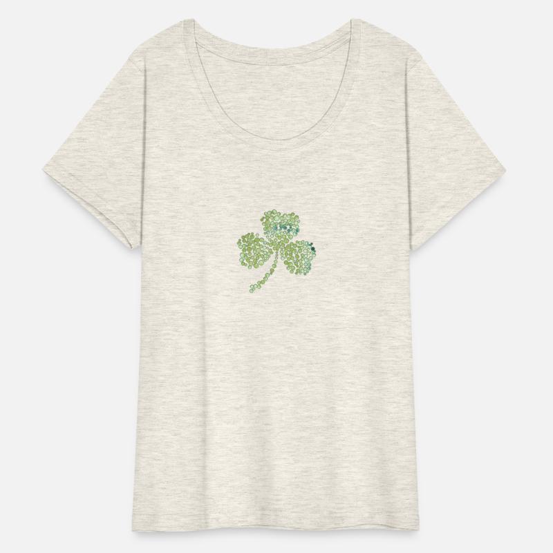 Green tie dye shamrock dots