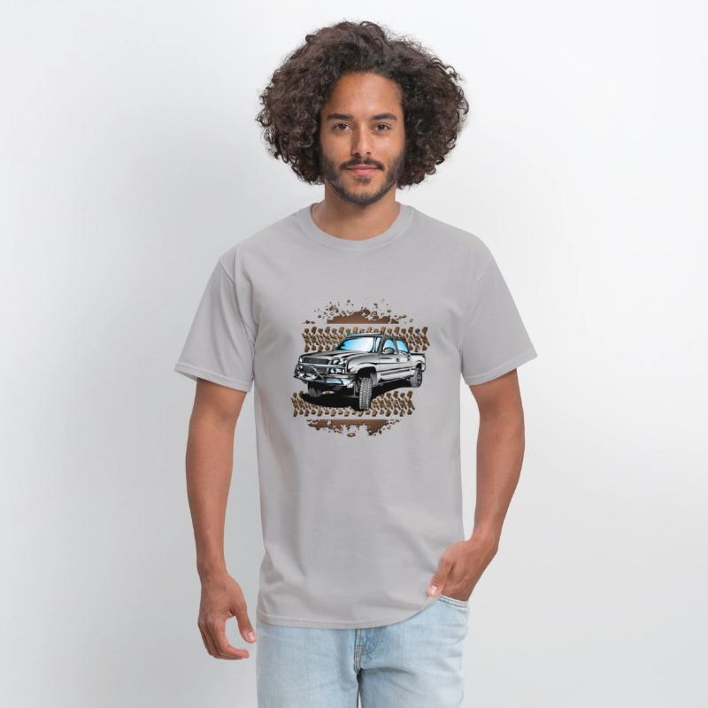 Grey Muddy Chevy Truck