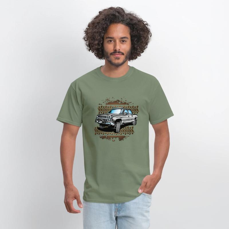 Grey Muddy Chevy Truck