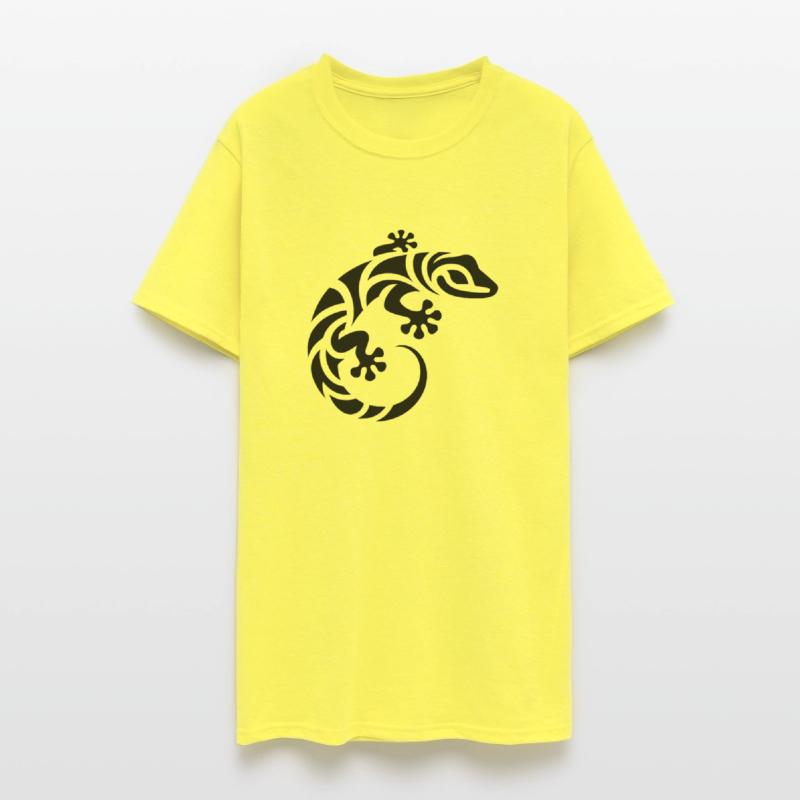 Grinning Little Gecko In Tribal Tattoo Style