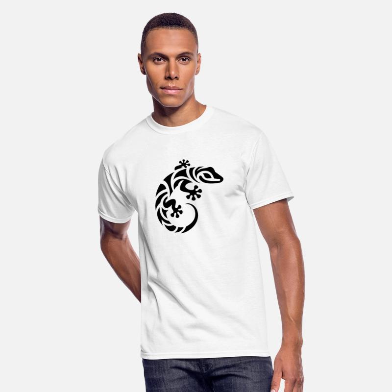 Grinning Little Gecko In Tribal Tattoo Style