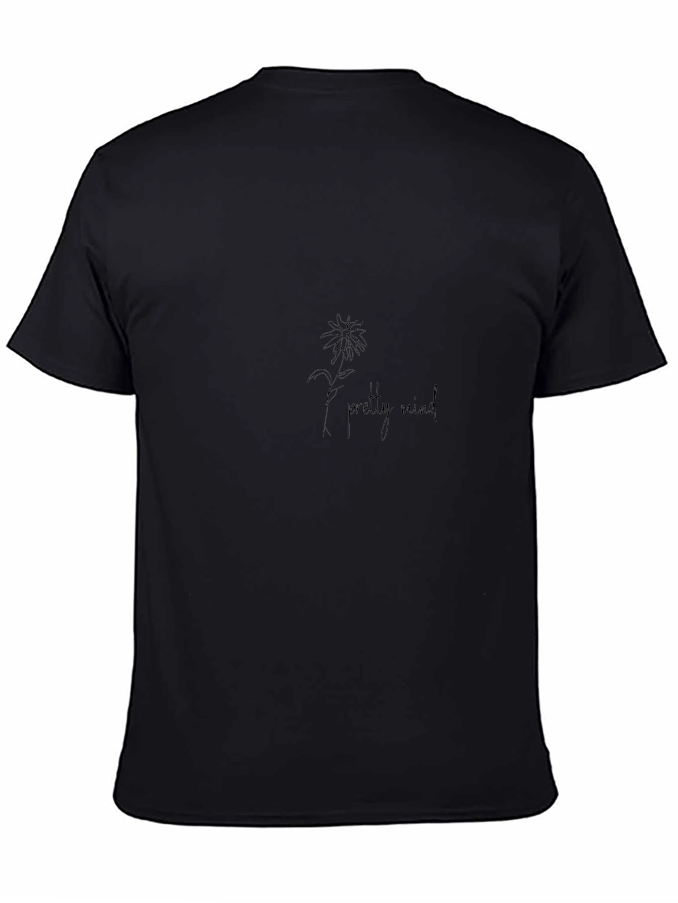 Pretty Mind Daisy Graphic Black Tee
