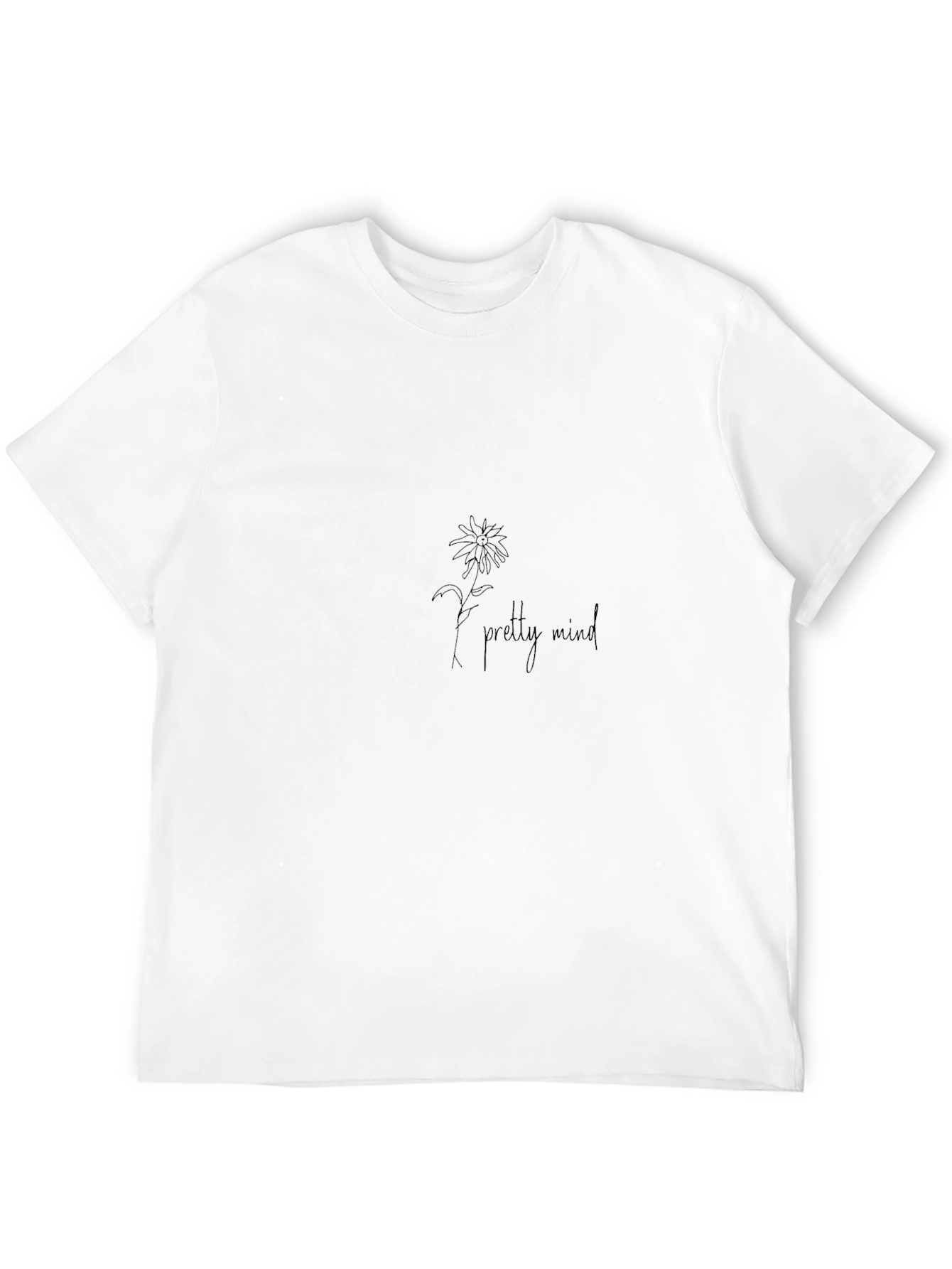 Pretty Mind Daisy Graphic Black Tee