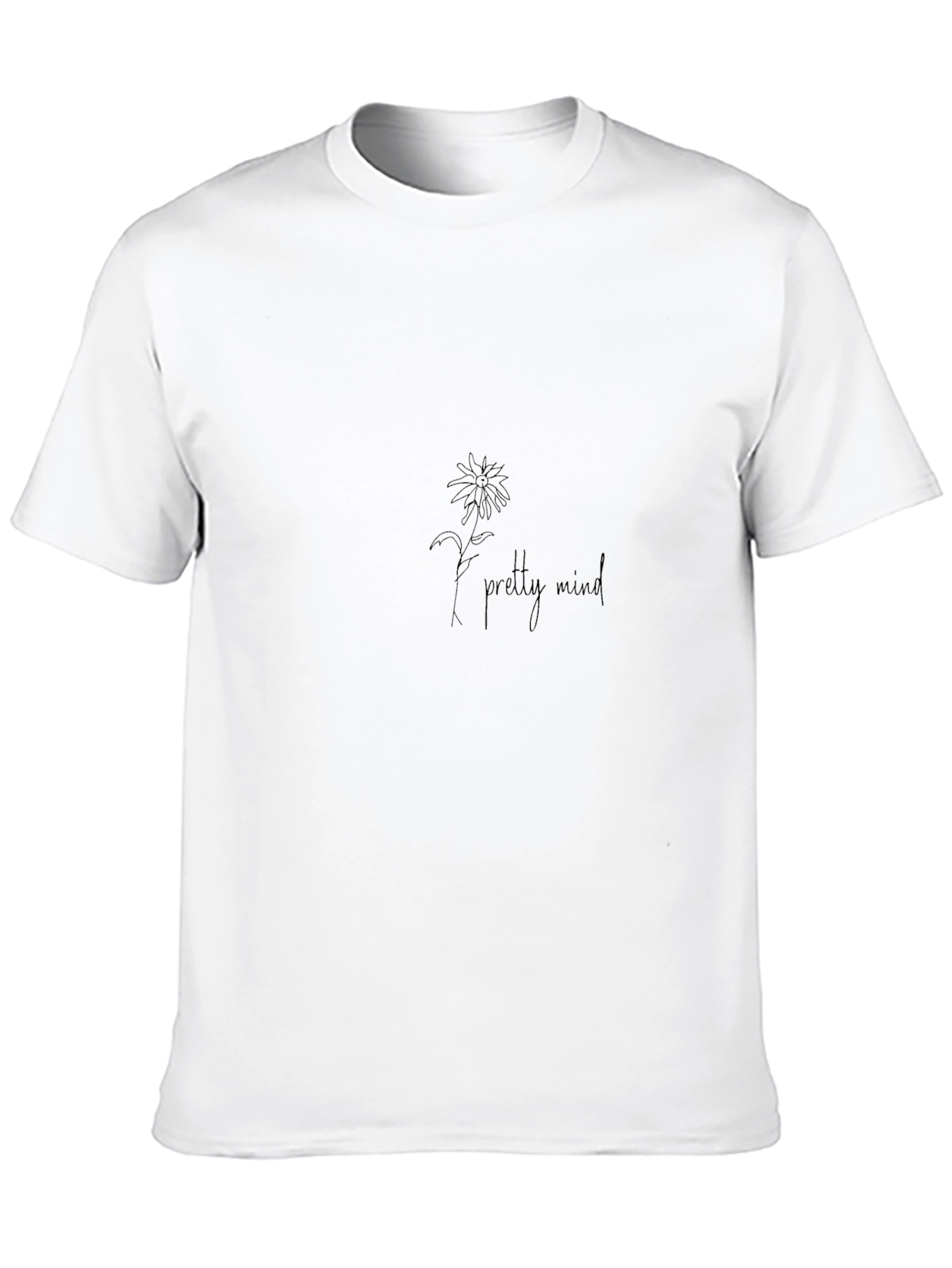 Pretty Mind Daisy Graphic Black Tee