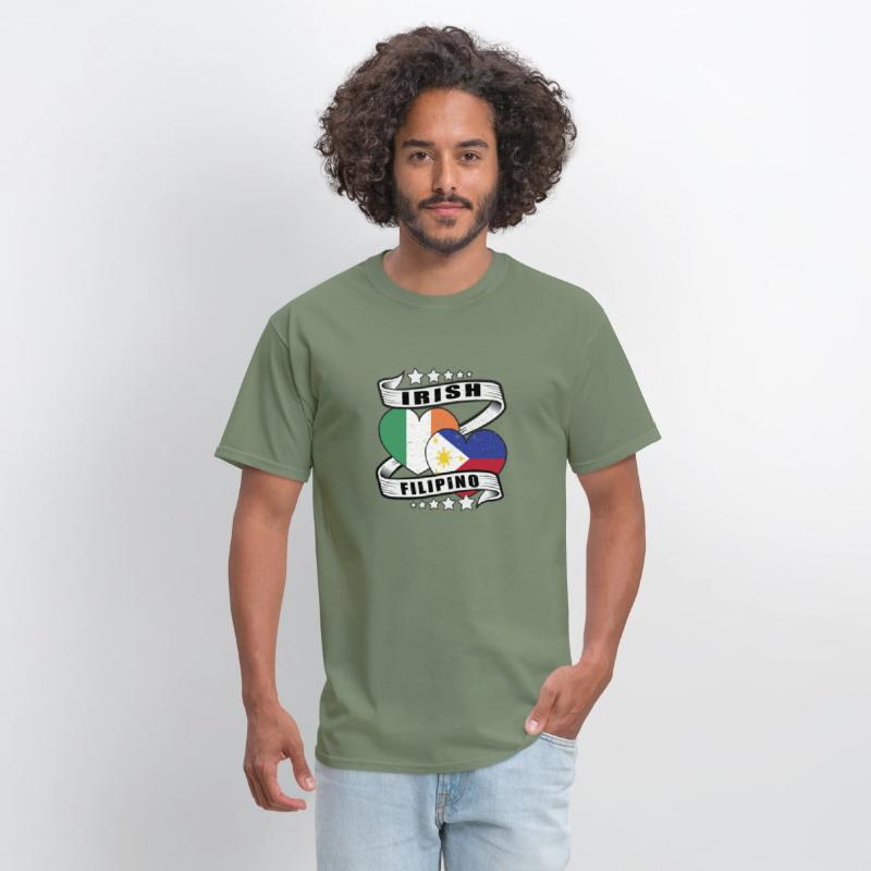 Half Irish Half Filipino Flag shirt Irish Filipino