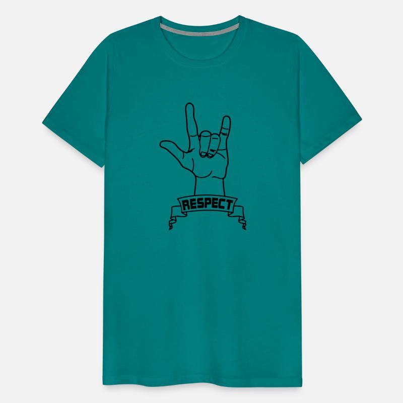 Hand gesture respect with text 'RESPECT'