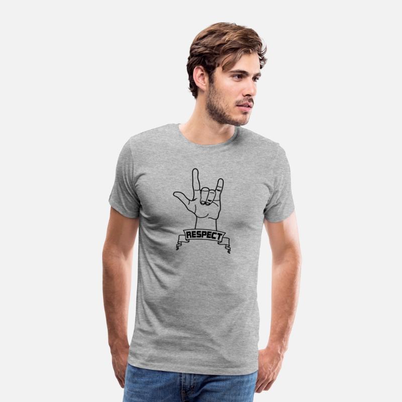 Hand gesture respect with text 'RESPECT'