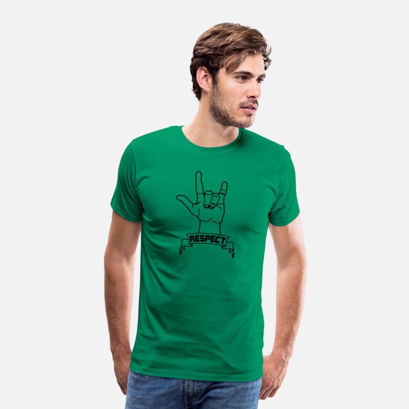 Hand gesture respect with text 'RESPECT'