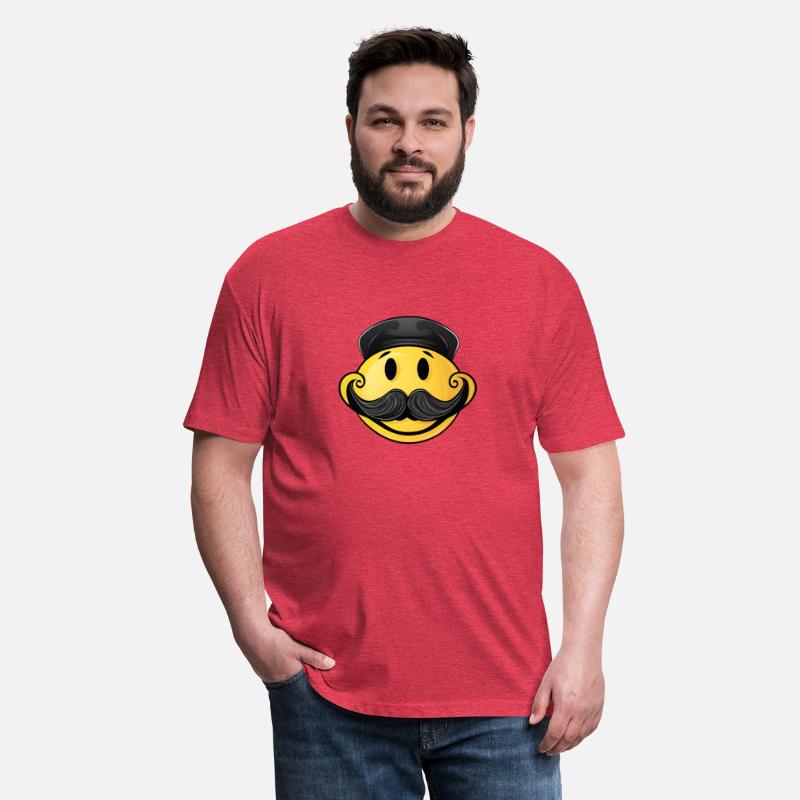 Happy face with mustache
