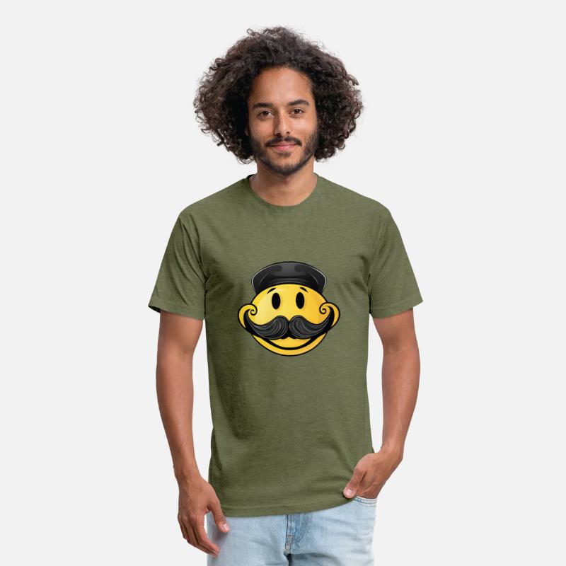 Happy face with mustache