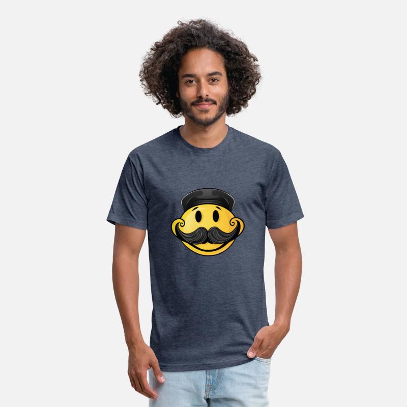 Happy face with mustache