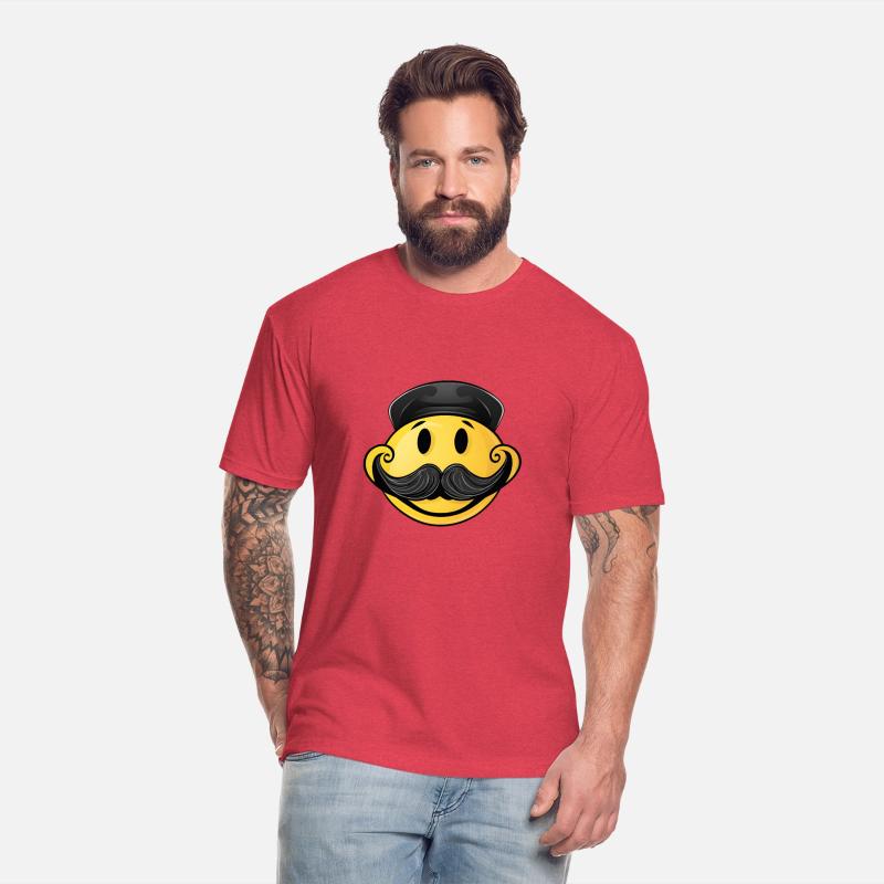 Happy face with mustache