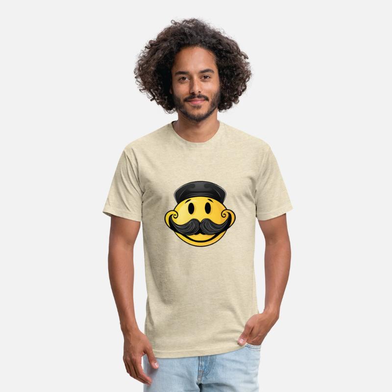 Happy face with mustache