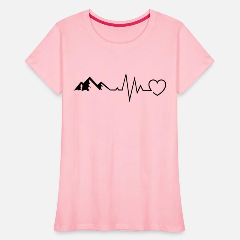 Heart Lines Motif with Mountains and Heart Gift