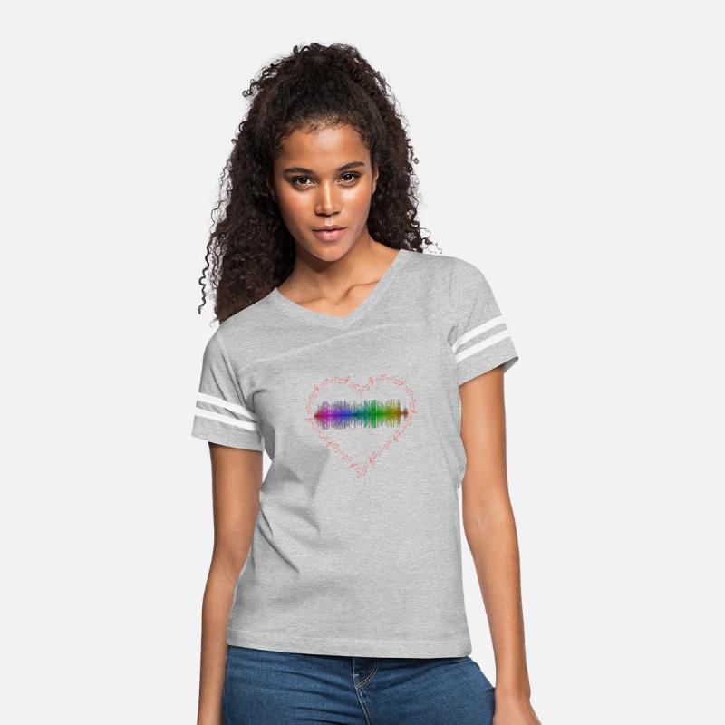 Heart shape musical notes with sound wave inside