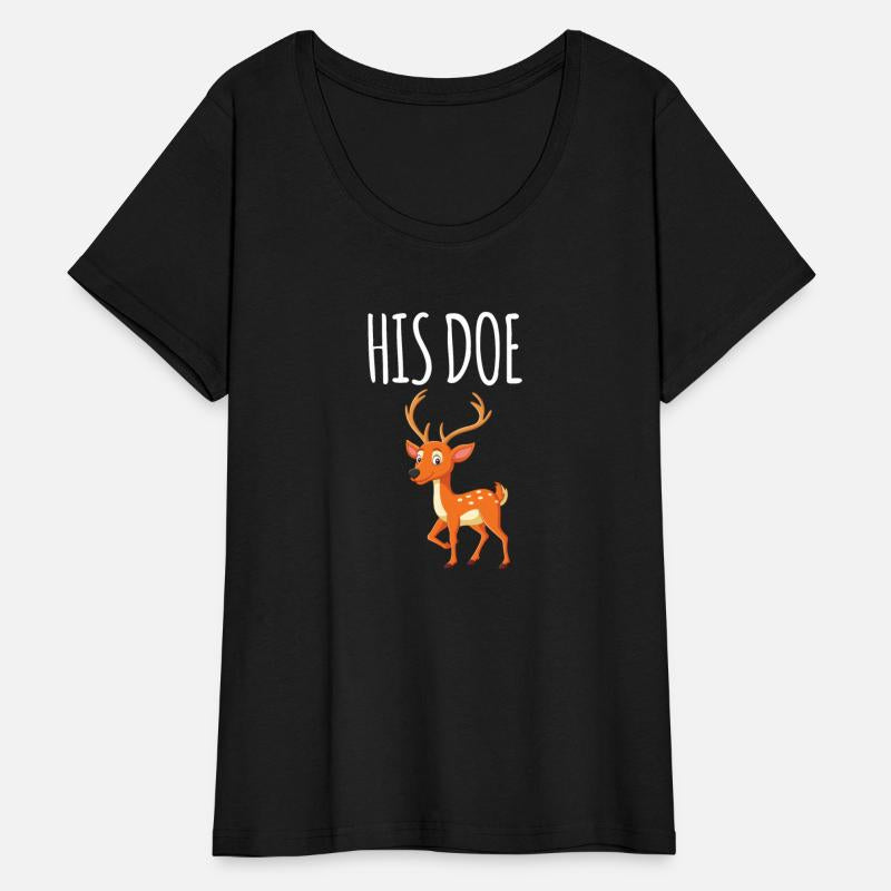 Her Buck His Doe Christmas Couple Shirt Matching