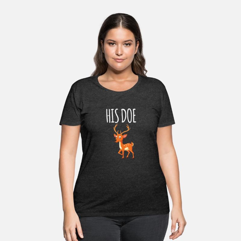 Her Buck His Doe Christmas Couple Shirt Matching