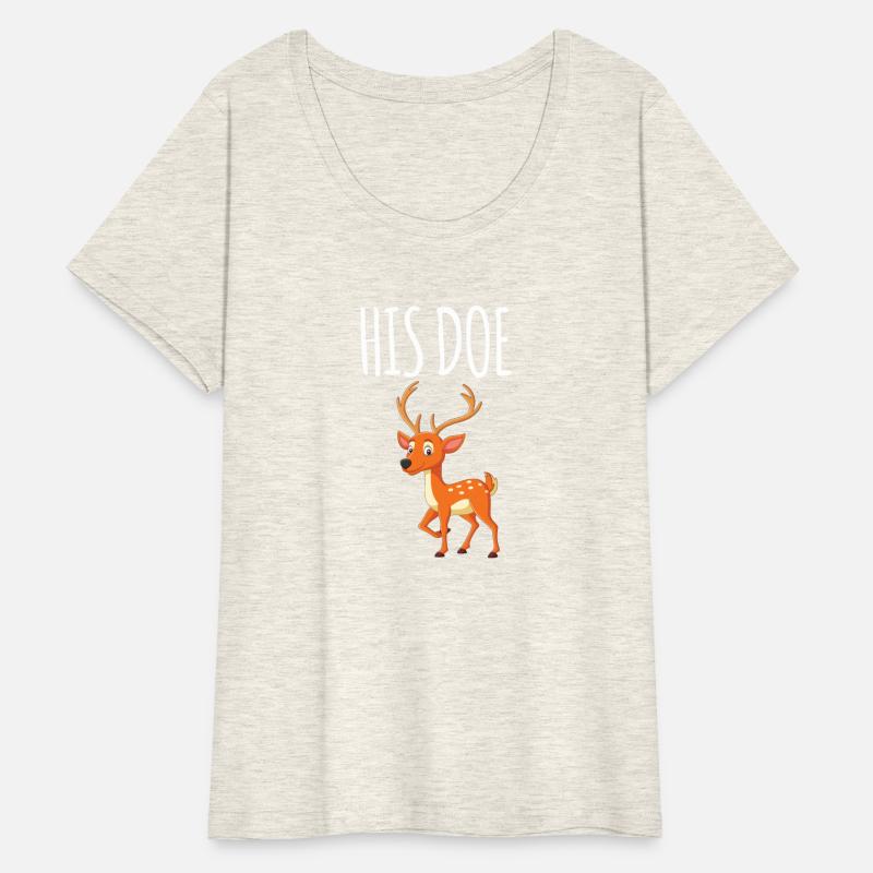 Her Buck His Doe Christmas Couple Shirt Matching