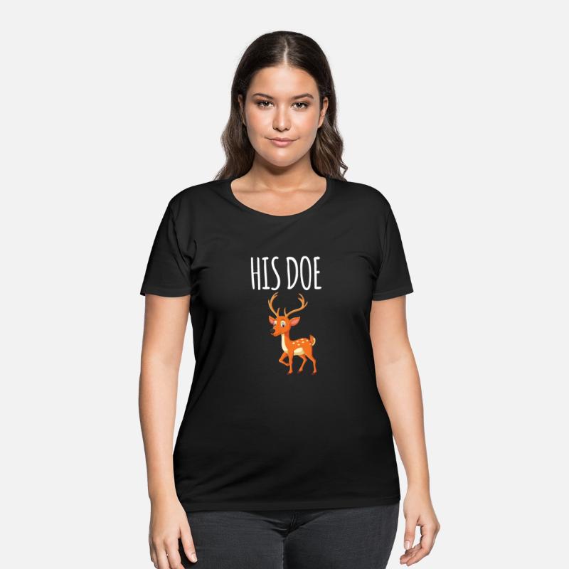 Her Buck His Doe Christmas Couple Shirt Matching