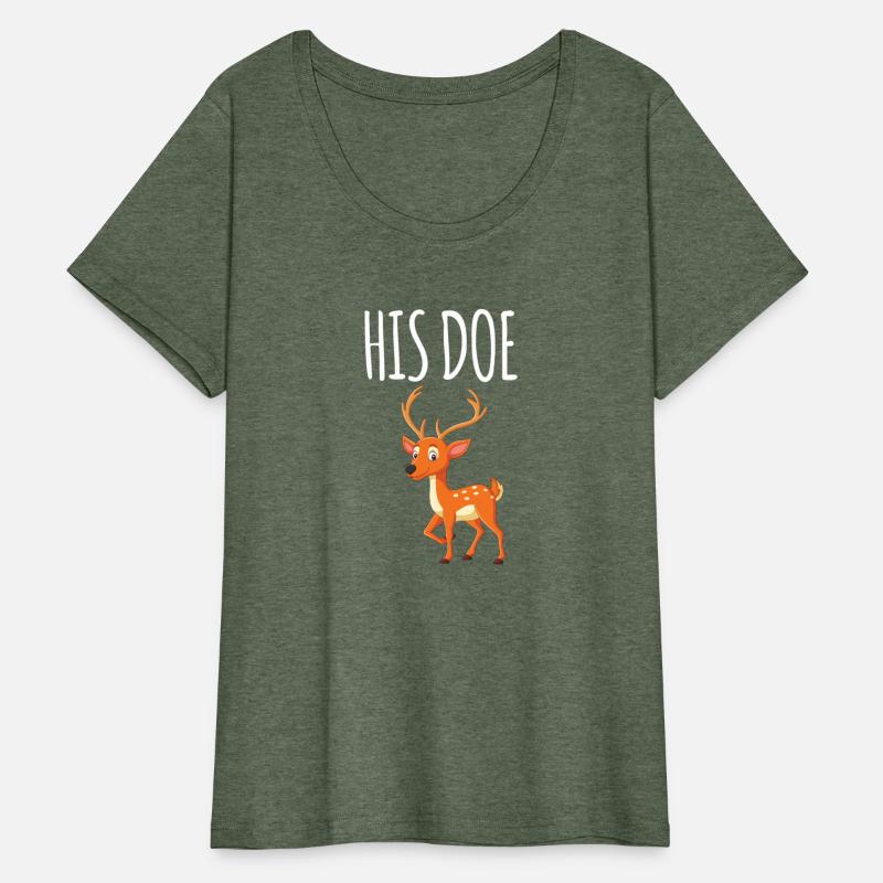 Her Buck His Doe Christmas Couple Shirt Matching