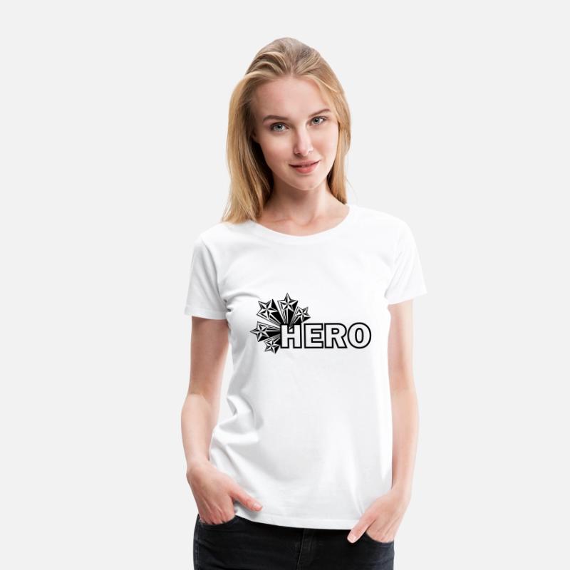 Hero with stars, text 'HERO'