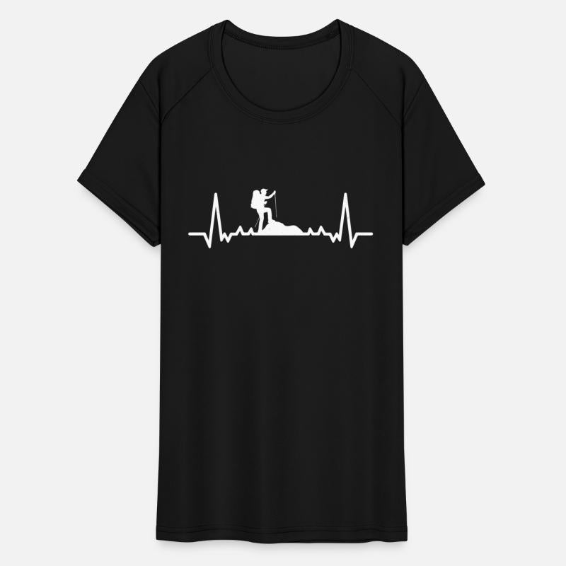 Hiking Shirt, Mountain Heartbeat design for Nature