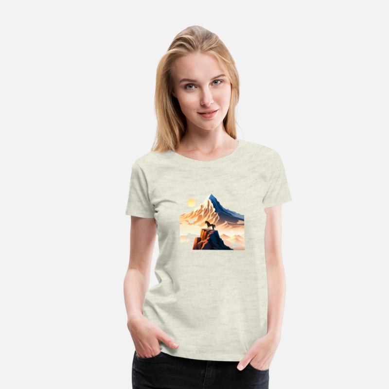 Horse running to mountain