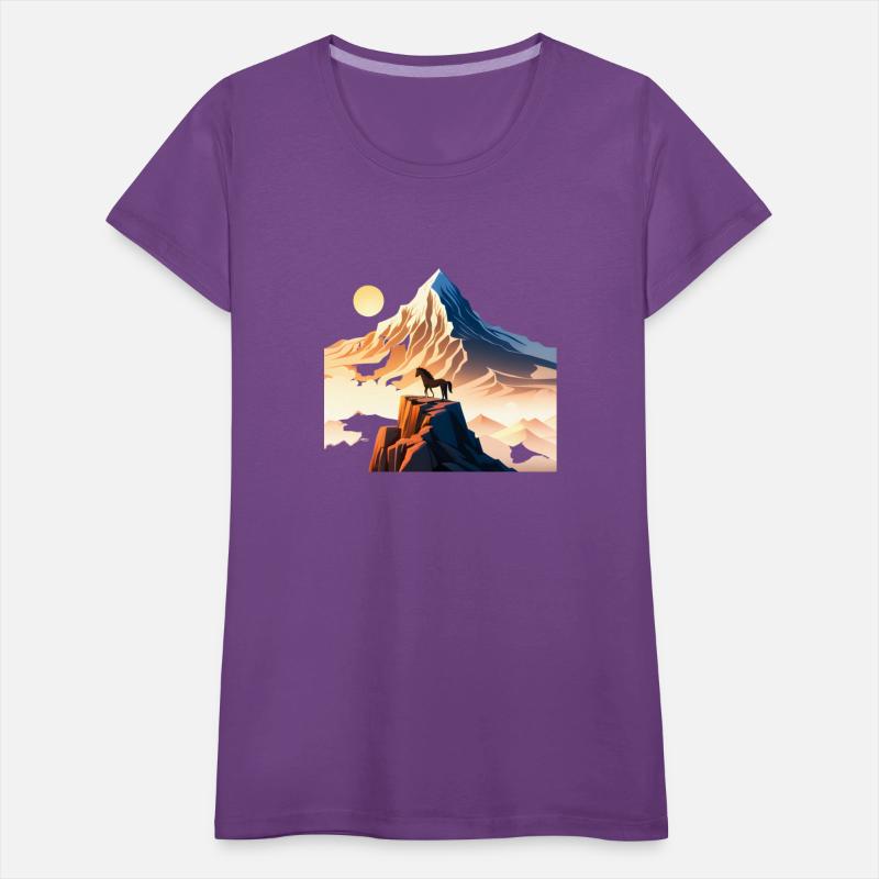 Horse running to mountain
