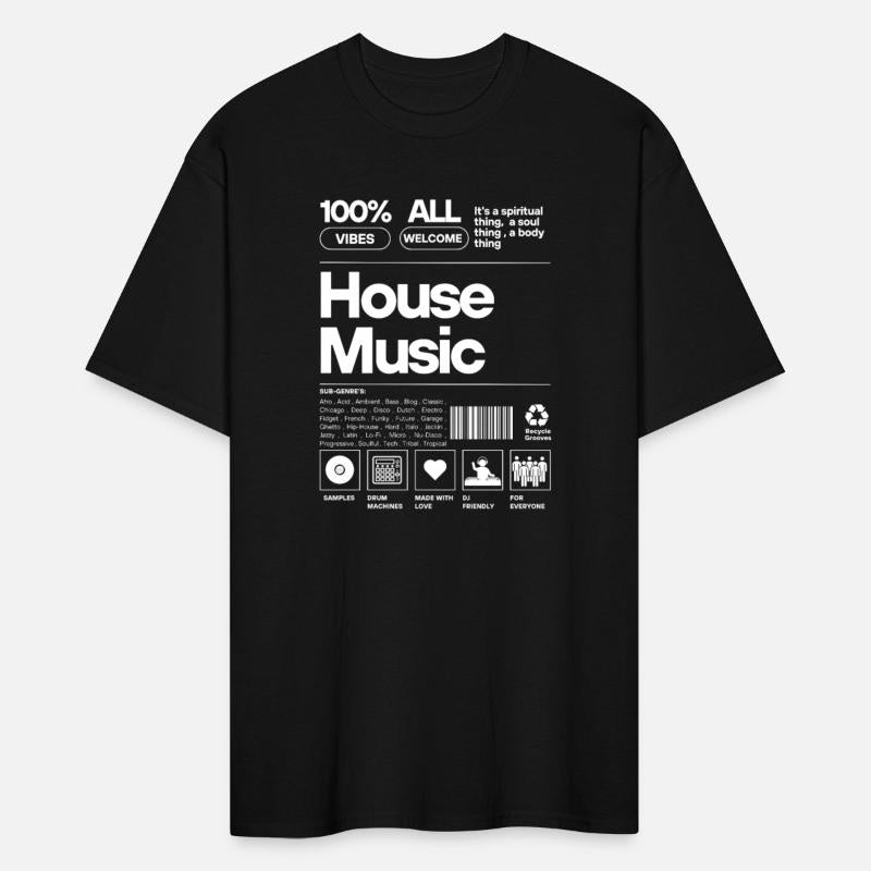 HOUSE MUSIC - Product Label (White)