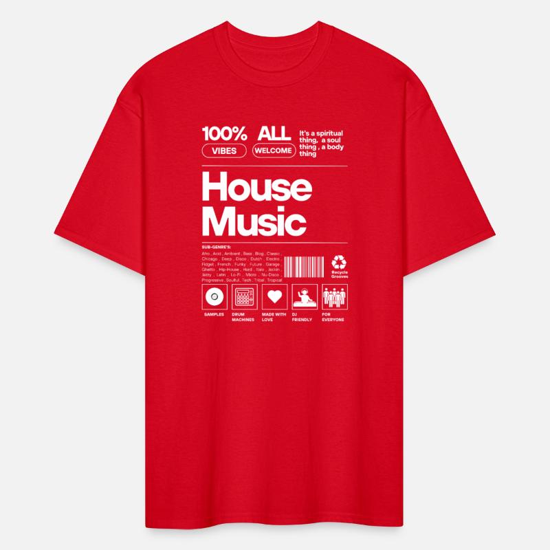 HOUSE MUSIC - Product Label (White)