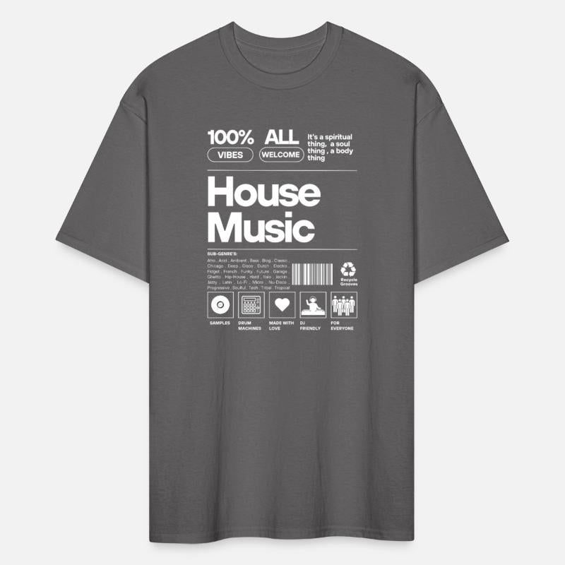 HOUSE MUSIC - Product Label (White)