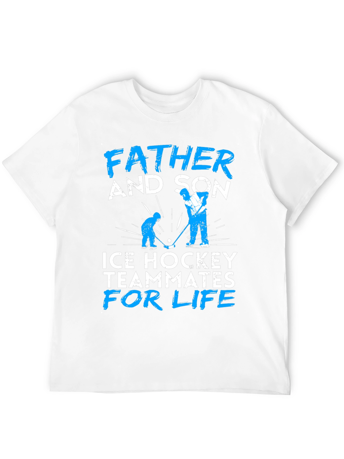 Father and Son Ice Hockey Teammates Graphic Tee