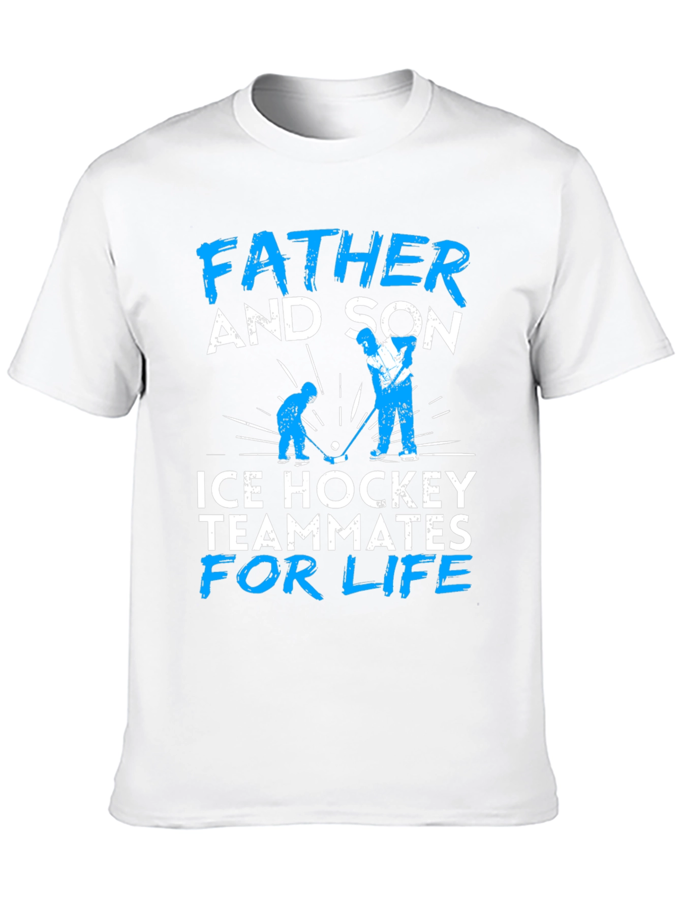Father and Son Ice Hockey Teammates Graphic Tee