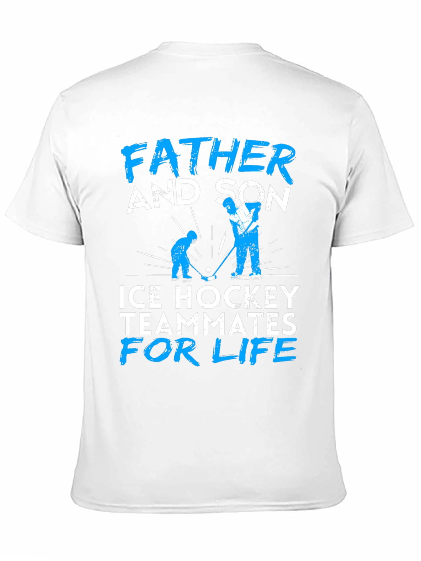 Father and Son Ice Hockey Teammates Graphic Tee