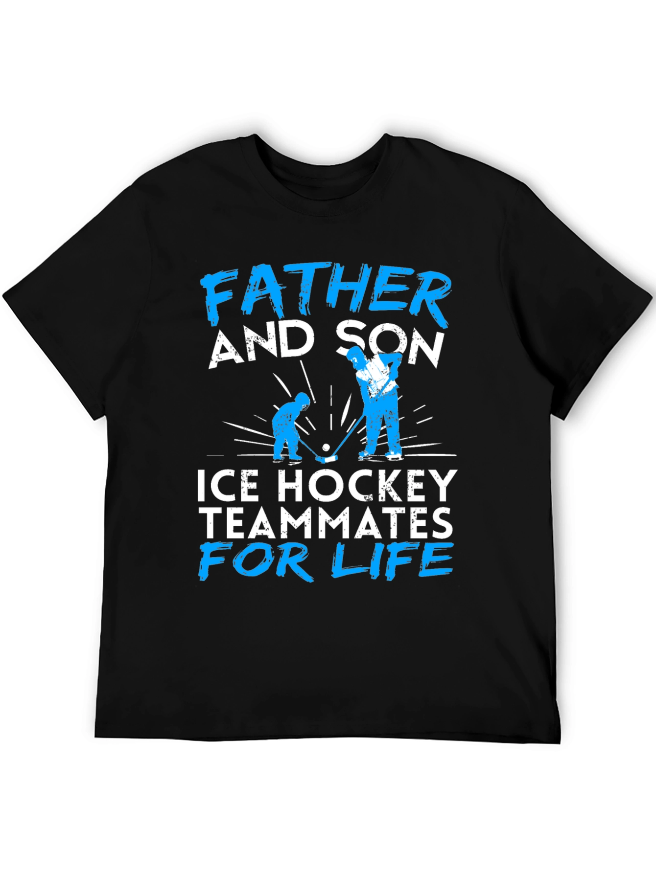 Father and Son Ice Hockey Teammates Graphic Tee