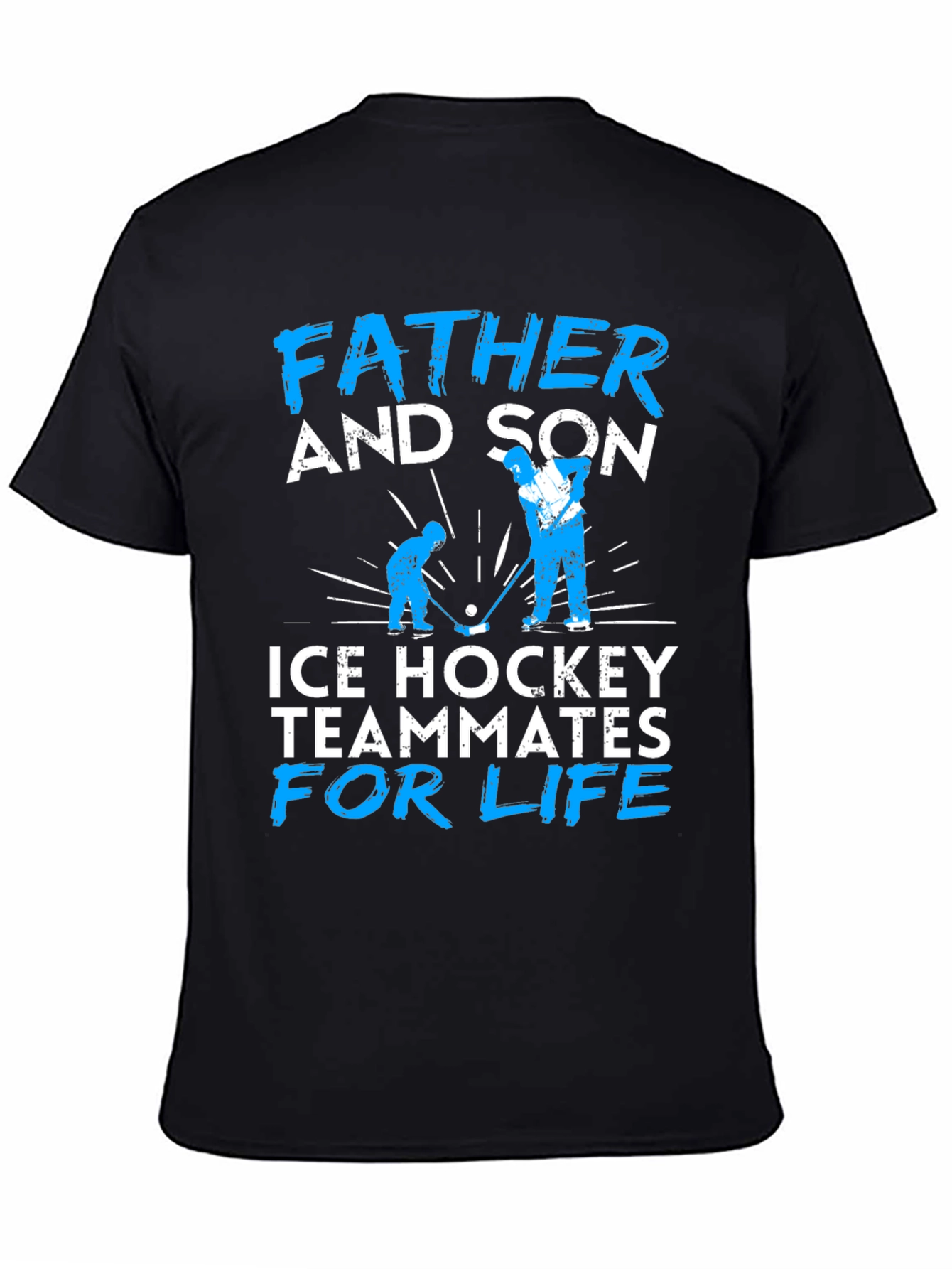 Father and Son Ice Hockey Teammates Graphic Tee