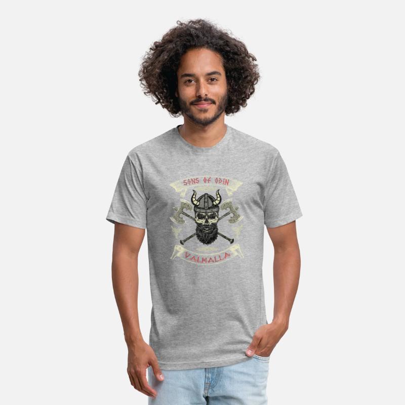 Humor Brave Beard Viking Scull TShirt Vikings Axe