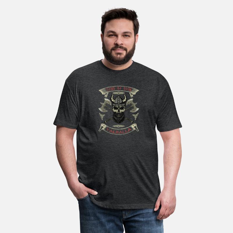 Humor Brave Beard Viking Scull TShirt Vikings Axe