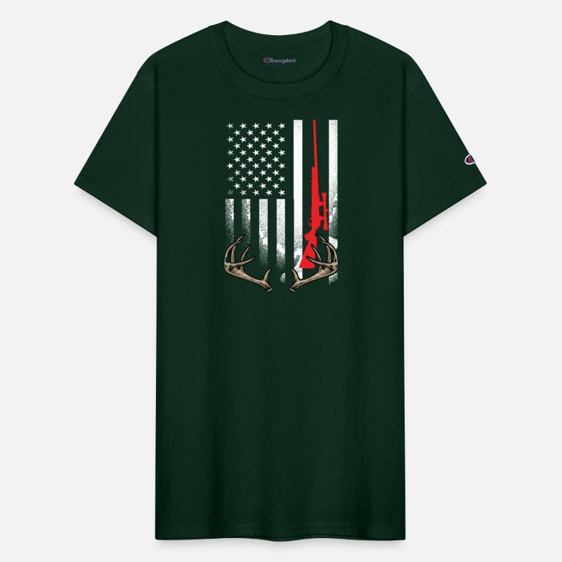 Hunter American Flag Hoodie USA Hunting Deer