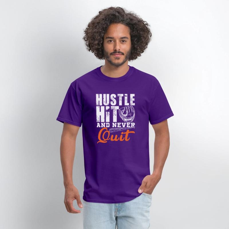 Hustle Hit and Never Quit Baseball Softball Gift