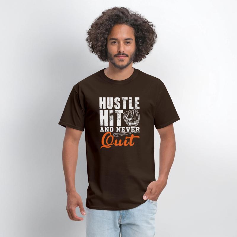 Hustle Hit and Never Quit Baseball Softball Gift