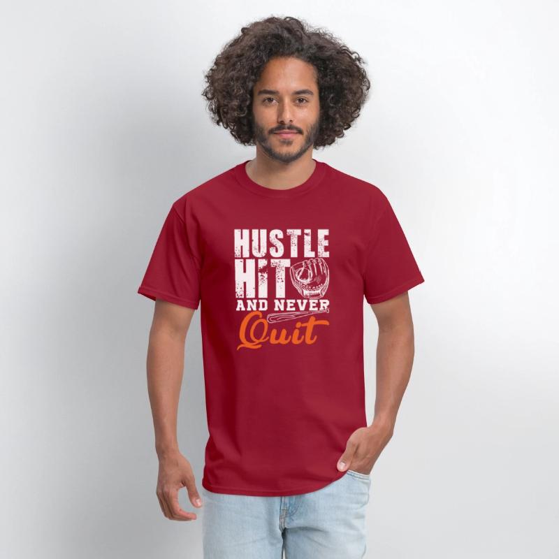 Hustle Hit and Never Quit Baseball Softball Gift